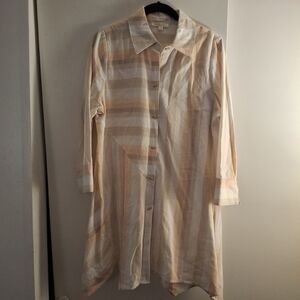 Steven Edwards Women's Striped Button-Up Midi Dress